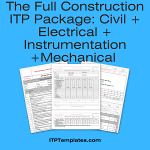 Inspection and Test Plan Templates for Construction Works - Full