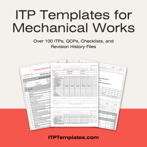 Inspection and Test Plan Templates for Mechanical Works