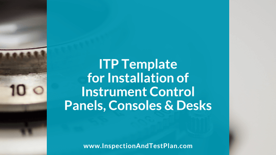 Inspection & Test Plan Template for Instrument Control Panels