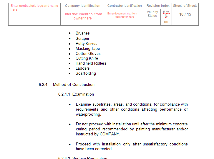 QCP for Architectural Finishes - External Works