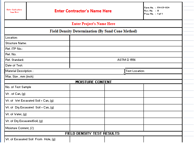 Quality Inspection Checklist for Site Preparation & Earthworks