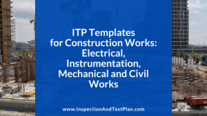 Inspection and Test Plan Templates for Construction Works - Full